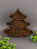 Менажница из дерева дуб "Ёлочка" 19-19 см 54-089