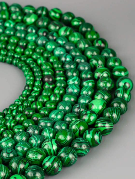 Бусины из им. малахита "Шар 4" 01-1251