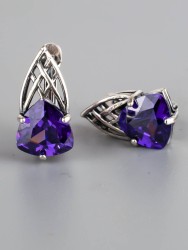 Серьги из из фианита "Изольда" сг-209-ФНФ1