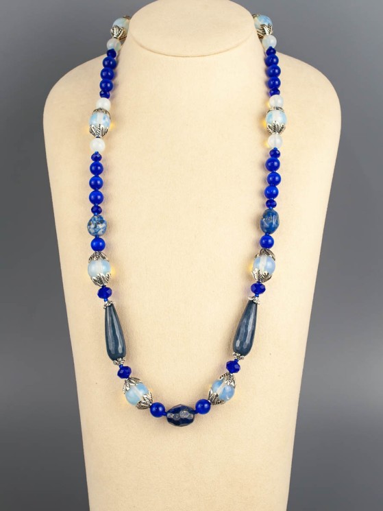 Бусы из лазурита "Сердце океана" 10-218