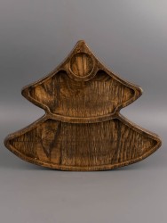 Менажница из дерева дуб "Ёлочка" 22-26 см 54-090