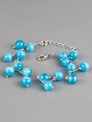 Браслет из кошачьего глаза "Ёлочка" 02-1130