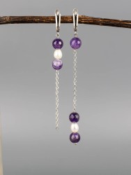 Серьги из аметиста "Артистка" 03-1698