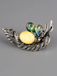 Брошь-кулон из перламутра "Акцент" бшс-5148