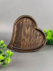 Тарелка из дерева дуб 14,5х15 см "Сердце" 54-189