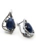 Серьги из кошачьего глаза "Тамара" сг-129-КГС