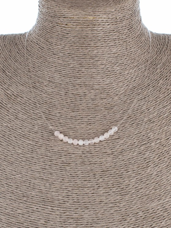 Колье с розовым кварцем "Нежность" 01-485