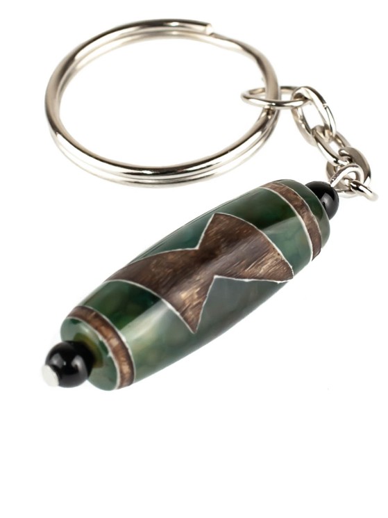 Брелок из агата "Дзи 5 Глаз с Молнией" БРК-880