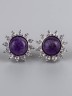 Серьги-пусеты из аметиста "Радость" 03-1300