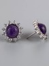 Серьги-пусеты из аметиста "Радость" 03-1300