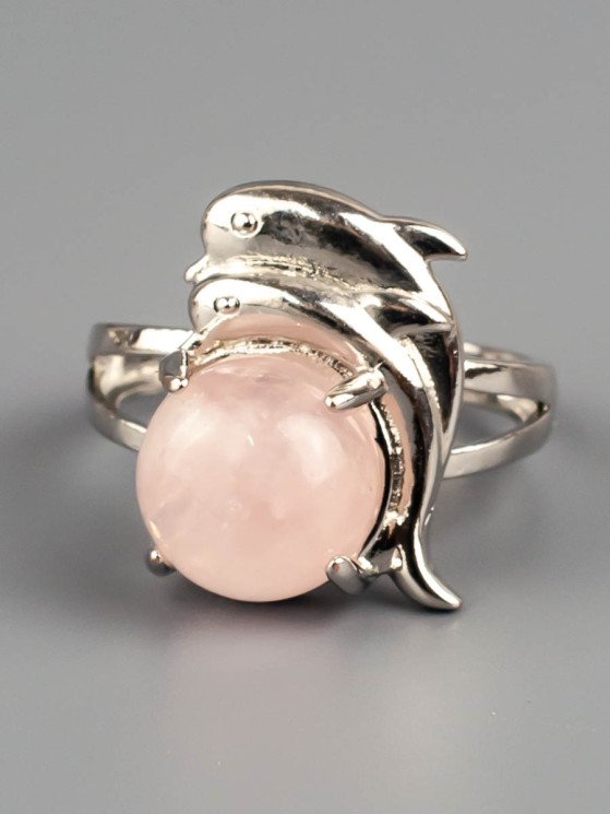 Кольцо из розового кварца "Радость" 04-841