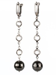 Серьги из гематита "Дива" 03-346