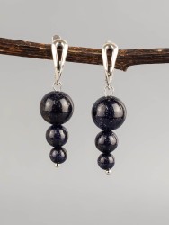 Серьги из авантюрина "Капель" с8714