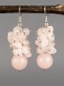 Серьги из розового кварца "Созвучие" 03-1564