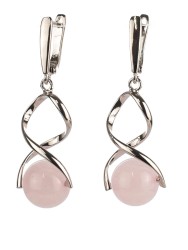 Серьги из розового кварца "Амелия" 03-814