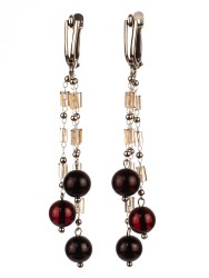 Серьги из янтаря "Каскад" 03-1231