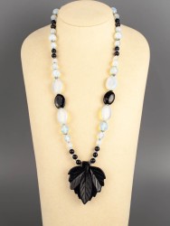 Бусы из авантюрина "Сердце океана" 10-221