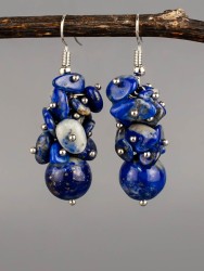 Серьги из лазурита "Созвучие" 03-1566