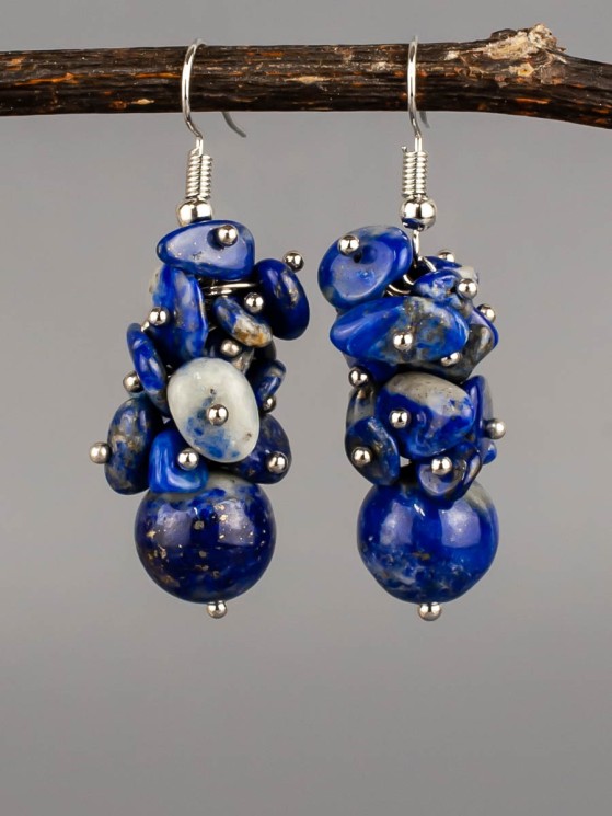 Серьги из лазурита "Созвучие" 03-1566