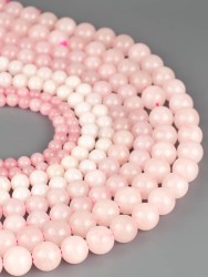 Бусины из розового кварца "Шар 4" 01-1284