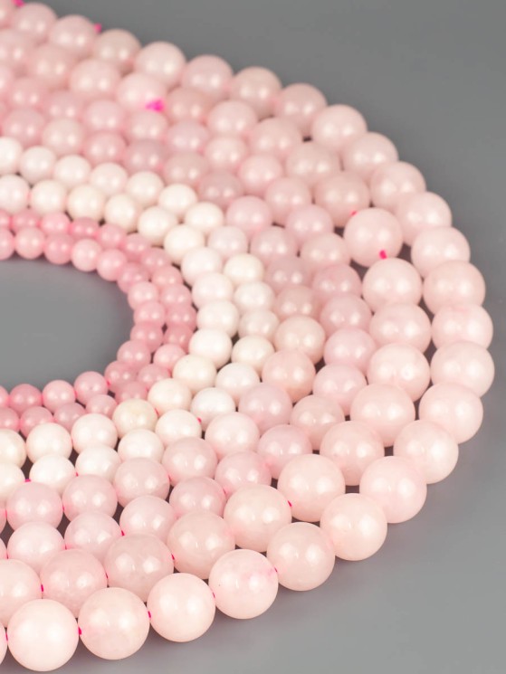 Бусины из розового кварца "Шар 4" 01-1284