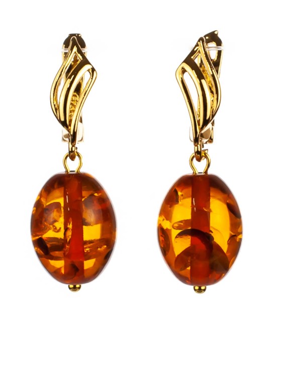 Серьги из янтаря "Кассандра" 03-1233