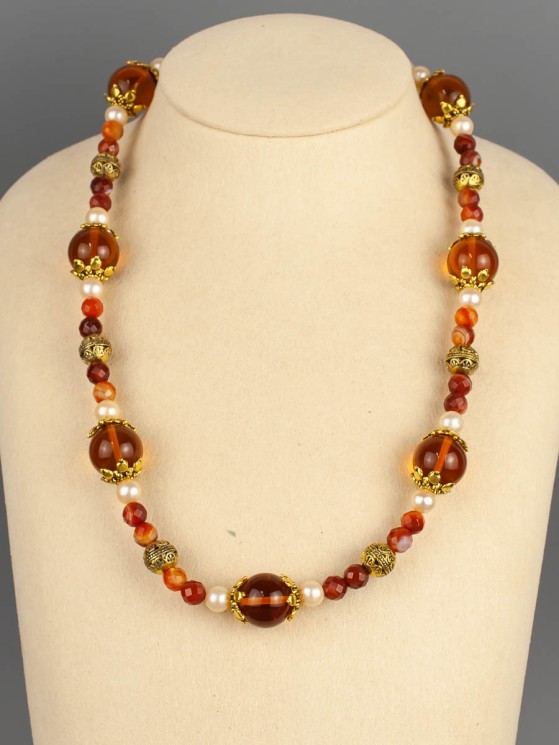 Бусы из янтаря "Брызги солнца" 01-759