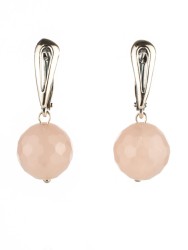 Серьги из розового кварца "Априори 12" с8870