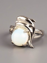 Кольцо из лунного камня "Радость" 04-845