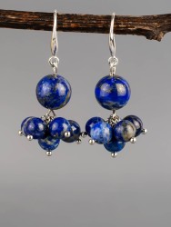 Серьги из лазурита "Гармония" 03-1615