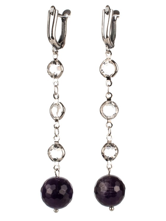 Серьги из аметиста "Дива" 03-350