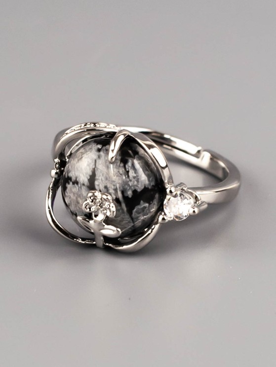 Кольцо из обсидиана"Мечта" 04-757