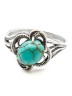 Кольцо из иск. бирюзы "Цветик" кг-031-БРЗ