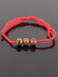 Браслет-оберег "Красная нить" унакит бп10898