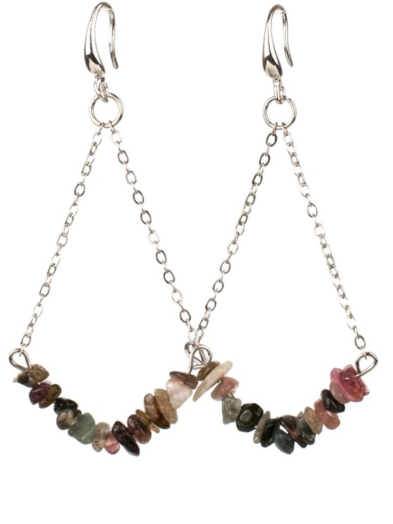 Серьги из турмалин "Атлантида" с9208