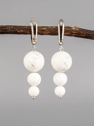 Серьги "Капель" турквенит нс-7980