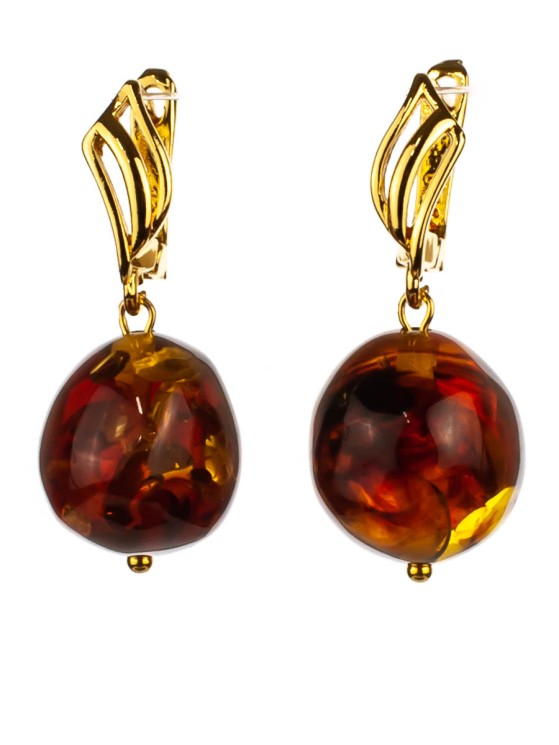 Серьги из янтаря "Настроение" 03-1236