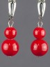 Серьги «Дарина 2» иск. Коралл нс-7986а