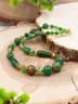 Бусы из нефрита "Сказки леса" 10-043