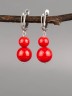 Серьги «Дарина 2» иск. коралл нс-8010а