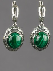 Серьги «Ренессанс» Малахит сс-8568