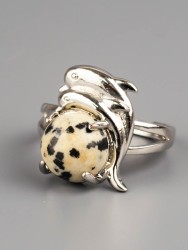 Кольцо из яшмы "Радость" 04-849