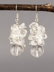 Серьги из горного хрусталя "Созвучие" 03-1571