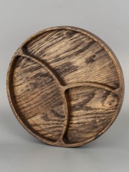 Менажница из дерева дуб d 24,5 см 54-168
