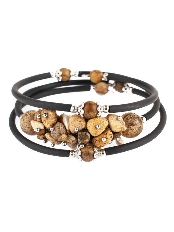 Браслет из яшмы "Мелодия" 02-1018