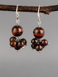 Серьги из бычьего глаза "Гармония" 03-1619