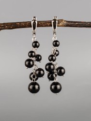 Серьги из агата "Водопад" 03-1786