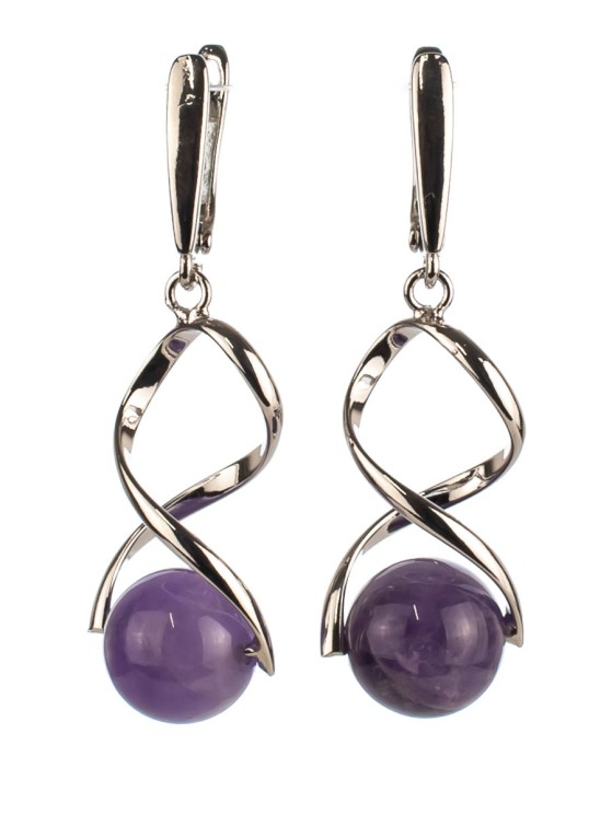 Серьги из аметиста "Амелия" 03-822