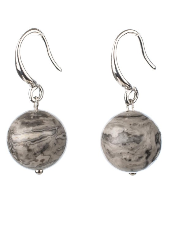 Серьги из яшмы "Классик" 03-408