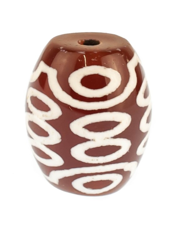 Бусина из сердолика "Дзи 21 Глаз" пдв-1011